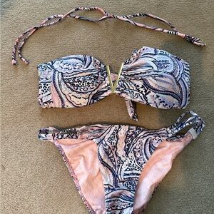 Victoria's Secret Pink and Blue Paisley Bikini